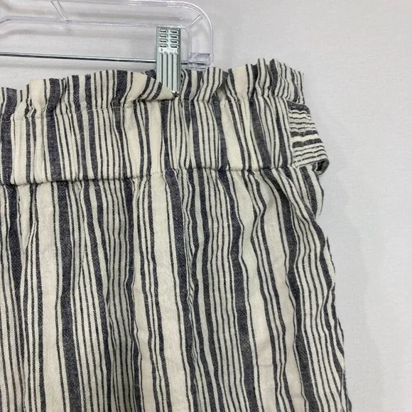 New Zac & Rachel size XXL‎ Wide Leg Striped Linen Blend Belted Cropped Pants - Picture 11 of 12